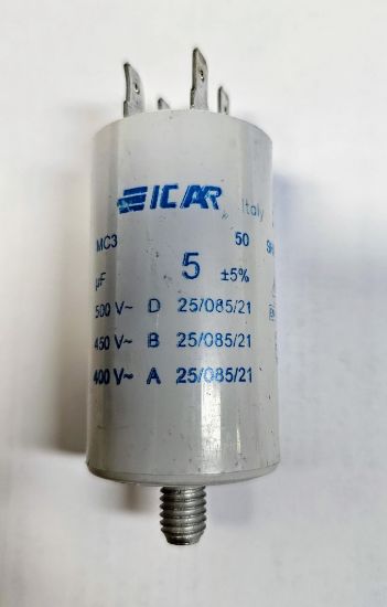 Picture of ICAR 5µF RUN CAPACITOR With Terminals