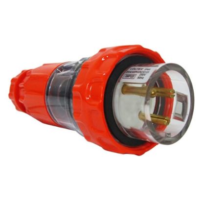 Picture of Cable Plug 3  Pin (Round) Straight 20A 250V PDL Type 56 Series